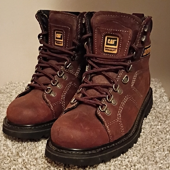 Caterpillar Men's Dark Brown Leather Boots - Picture 3 of 8